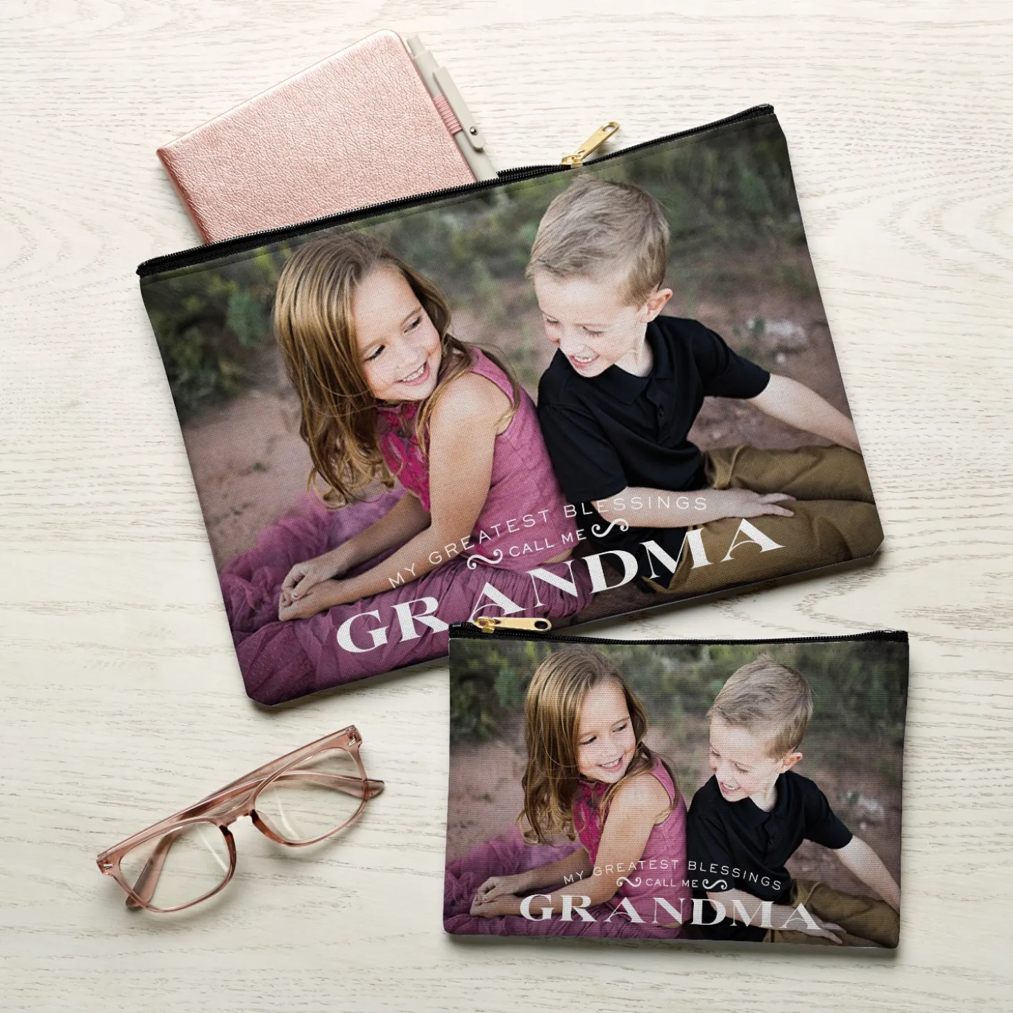 Greatest Blessings Photo Zipper Pouch