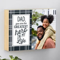 Greatest Hero Photo Panel Wood Block