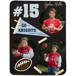 Gridiron MVP Photo Plush Blanket