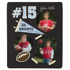 Gridiron MVP Photo Plush Blanket