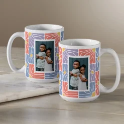 Groovy Flowers Photo Mug