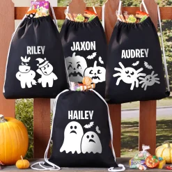 Grumpy Ghouls Glow-in-the-Dark Drawstring Bag