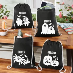 Grumpy Ghouls Glow-in-the-Dark Drawstring Bag