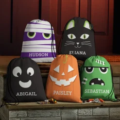 Halloween Creatures Drawstring Treat Bag