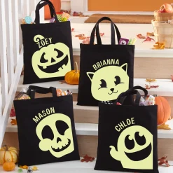 Halloween Party Glow-in-the-Dark Black Treat Bag