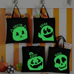 Halloween Party Glow-in-the-Dark Black Treat Bag