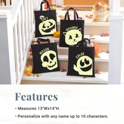 Halloween Party Glow-in-the-Dark Black Treat Bag