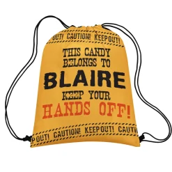 Hands Off My Candy Allover Print Halloween Drawstring Bag