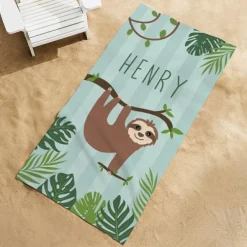 Hanging Around Sloth Beach Towel