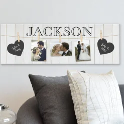 Hang On To Love Wedding Photo Canvas