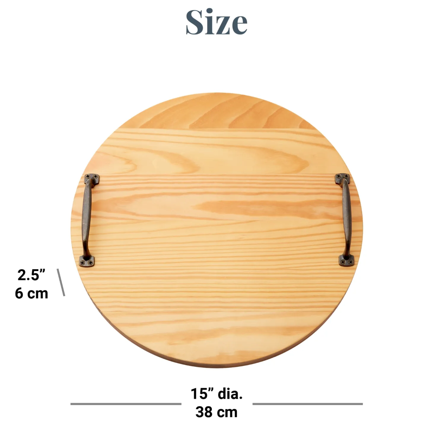 Happily Ever After Classic Pine Wood Barrel Tray
