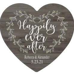 Happily Ever After Wood Heart