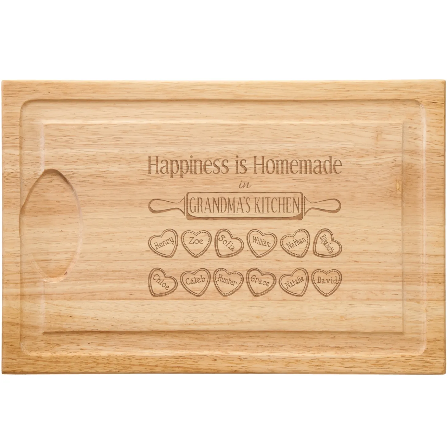 Happiness is Homemade Wood Cutting Board