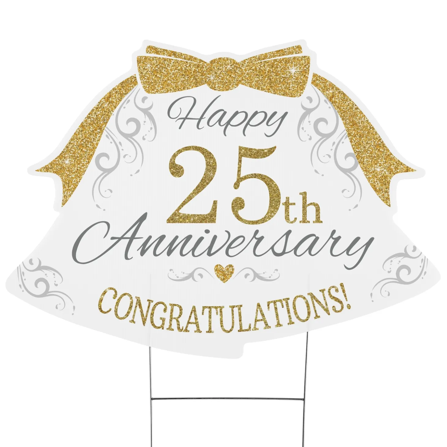 Happy Anniversary Bells Yard Sign