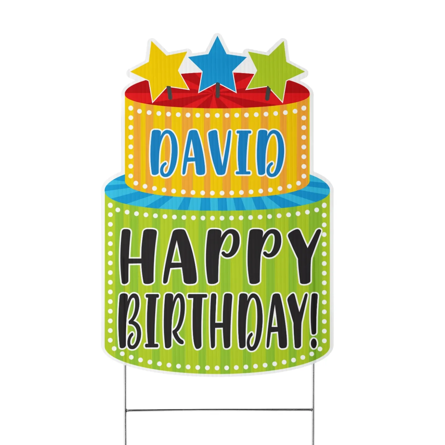 Happy Birthday Cake Yard Sign