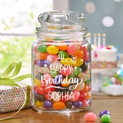 Happy Birthday! Glass Treat Jar