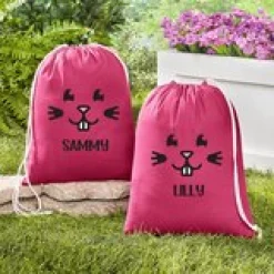 Happy Bunny Faces Drawstring Bag