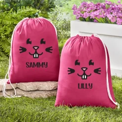 Happy Bunny Faces Drawstring Bag