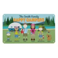 Happy Campers Metal Sign
