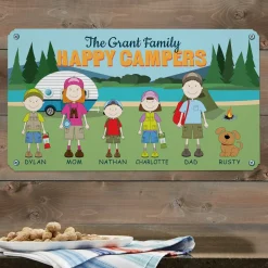 Happy Campers Metal Sign