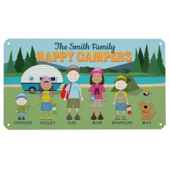 Happy Campers Metal Sign