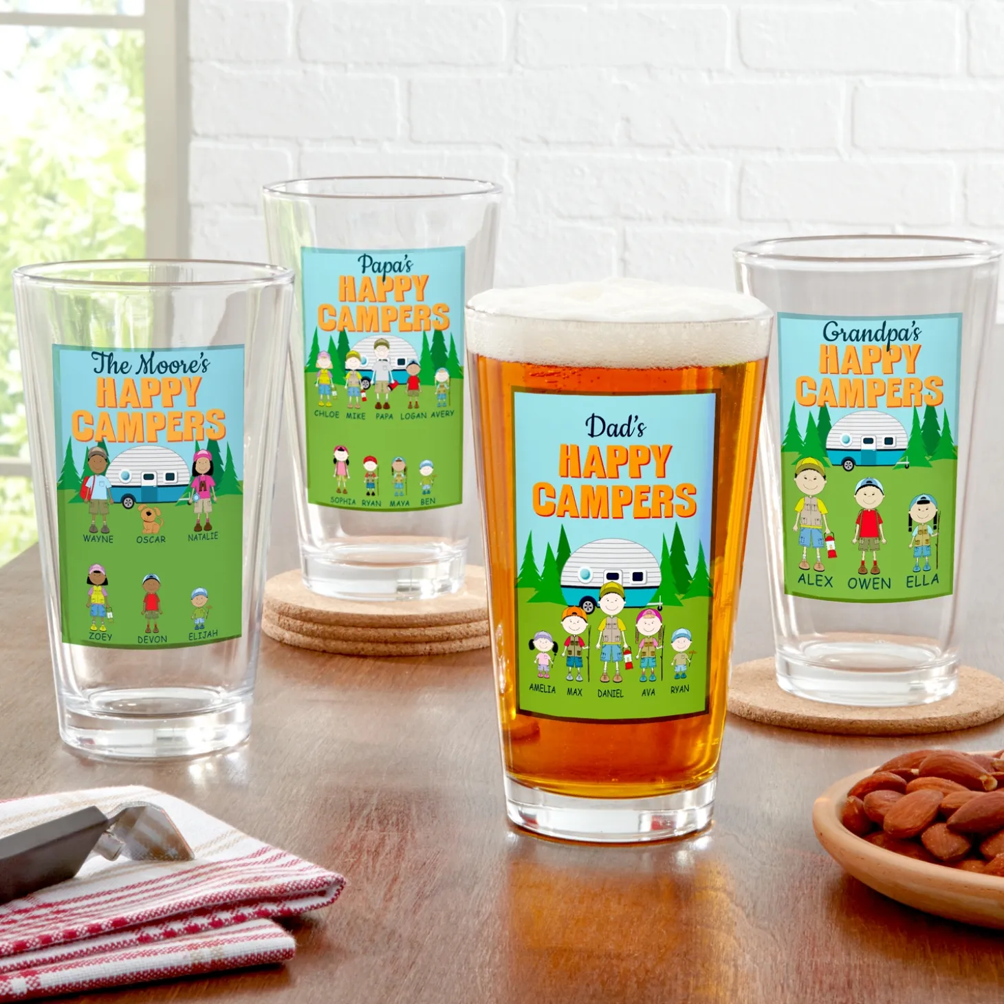 Happy Campers Pint Beer Glass