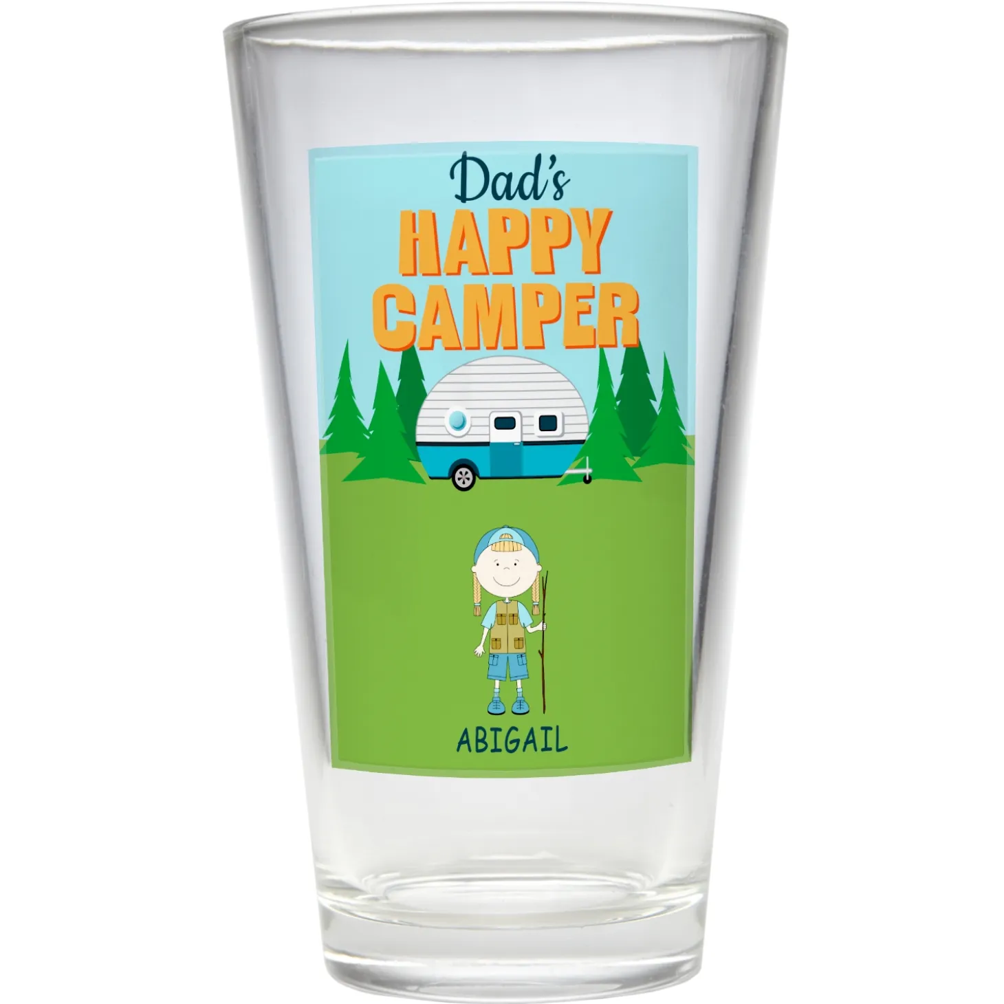 Happy Campers Pint Beer Glass