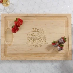 Happy Couple Maple Wood Cutting Board