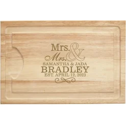 Happy Couple Maple Wood Cutting Board