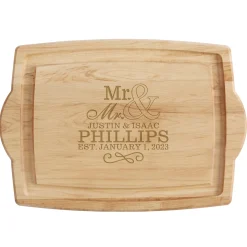 Happy Couple Maple Wood Cutting Board