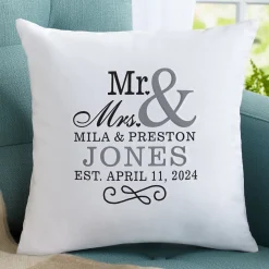 Happy Couple Throw Pillow