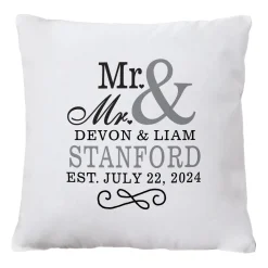 Happy Couple Throw Pillow