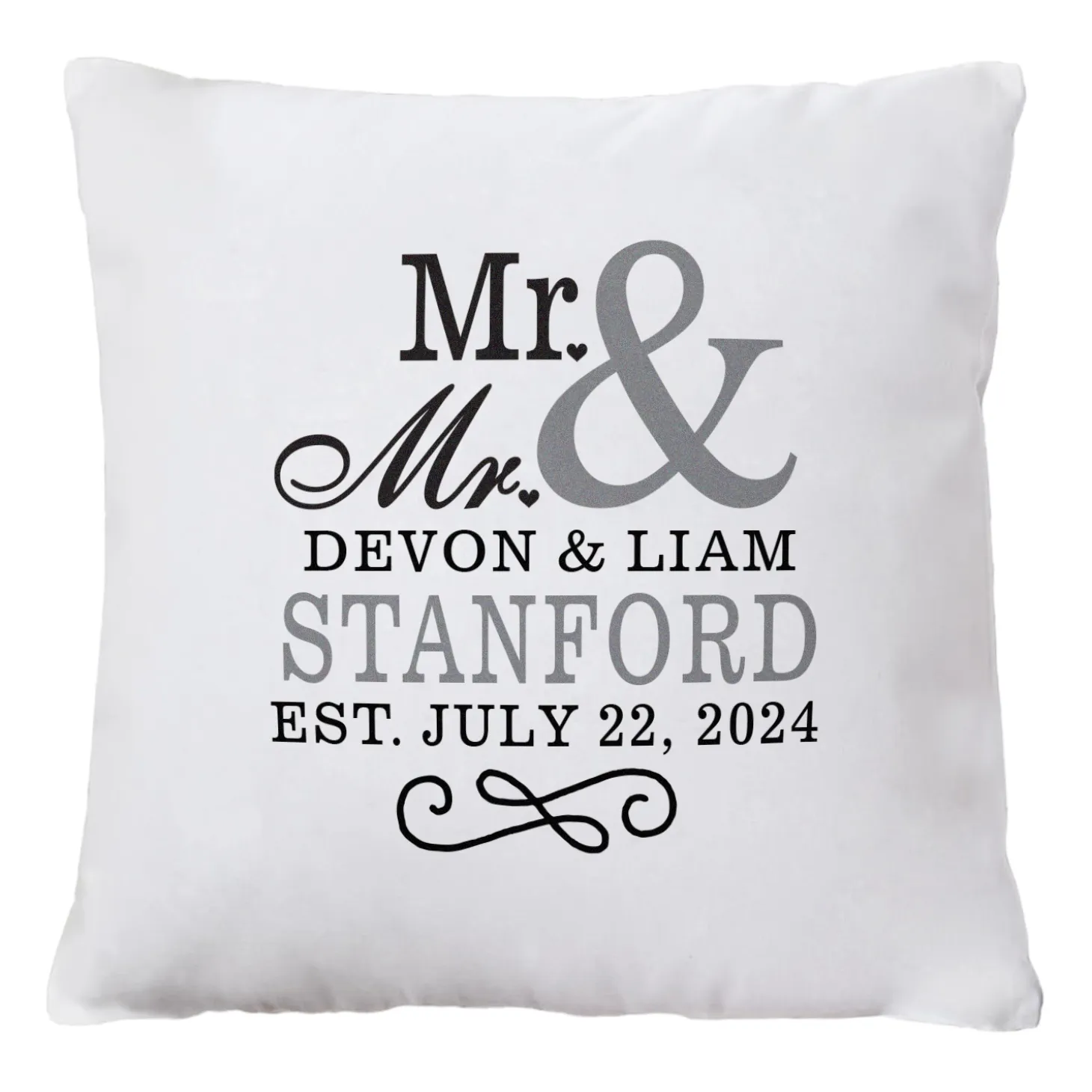 Happy Couple Throw Pillow