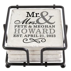 Happy Couple Tile Coaster Set