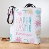 Happy Easter Floral Tote Bag