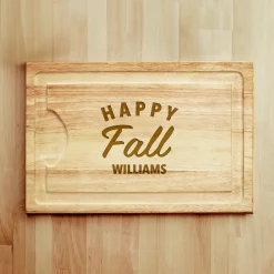 Happy Fall Maple Wood Cutting Board