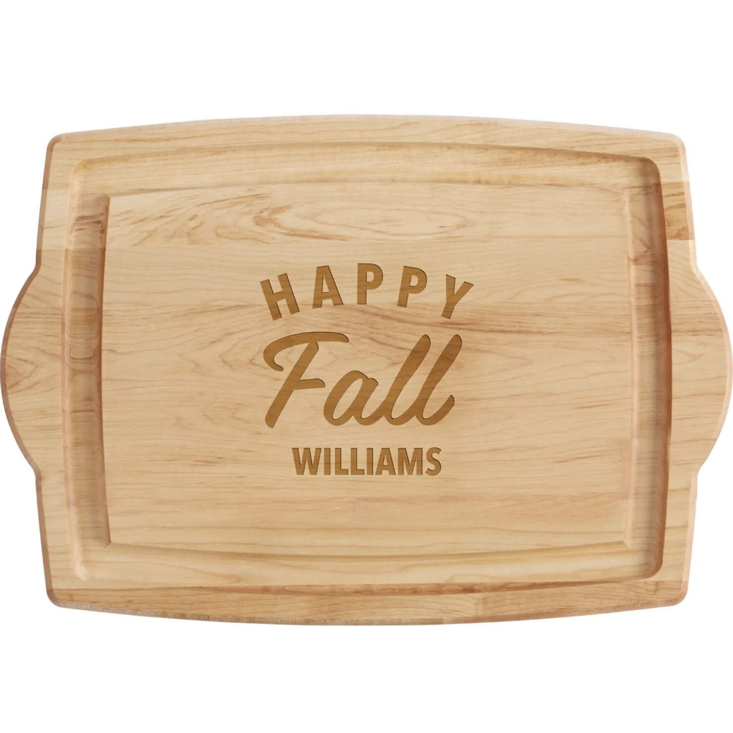 Happy Fall Maple Wood Cutting Board