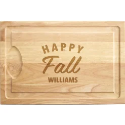 Happy Fall Maple Wood Cutting Board