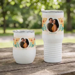 Happy Flowers Photo Insulated Tumblers