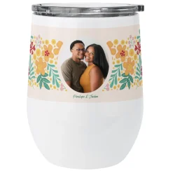 Happy Flowers Photo Insulated Tumblers