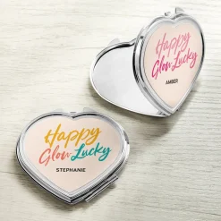 Happy Glow Lucky Heart Compact Mirror