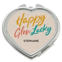 Happy Glow Lucky Heart Compact Mirror