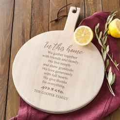 Happy Home Round Wood Server