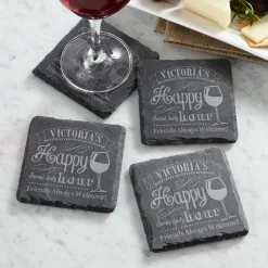 Happy Hour Slate Coasters