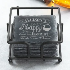 Happy Hour Slate Coasters
