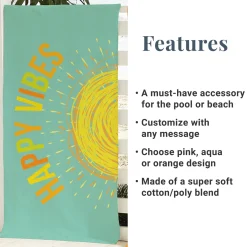 Happy Vibes Beach Towel