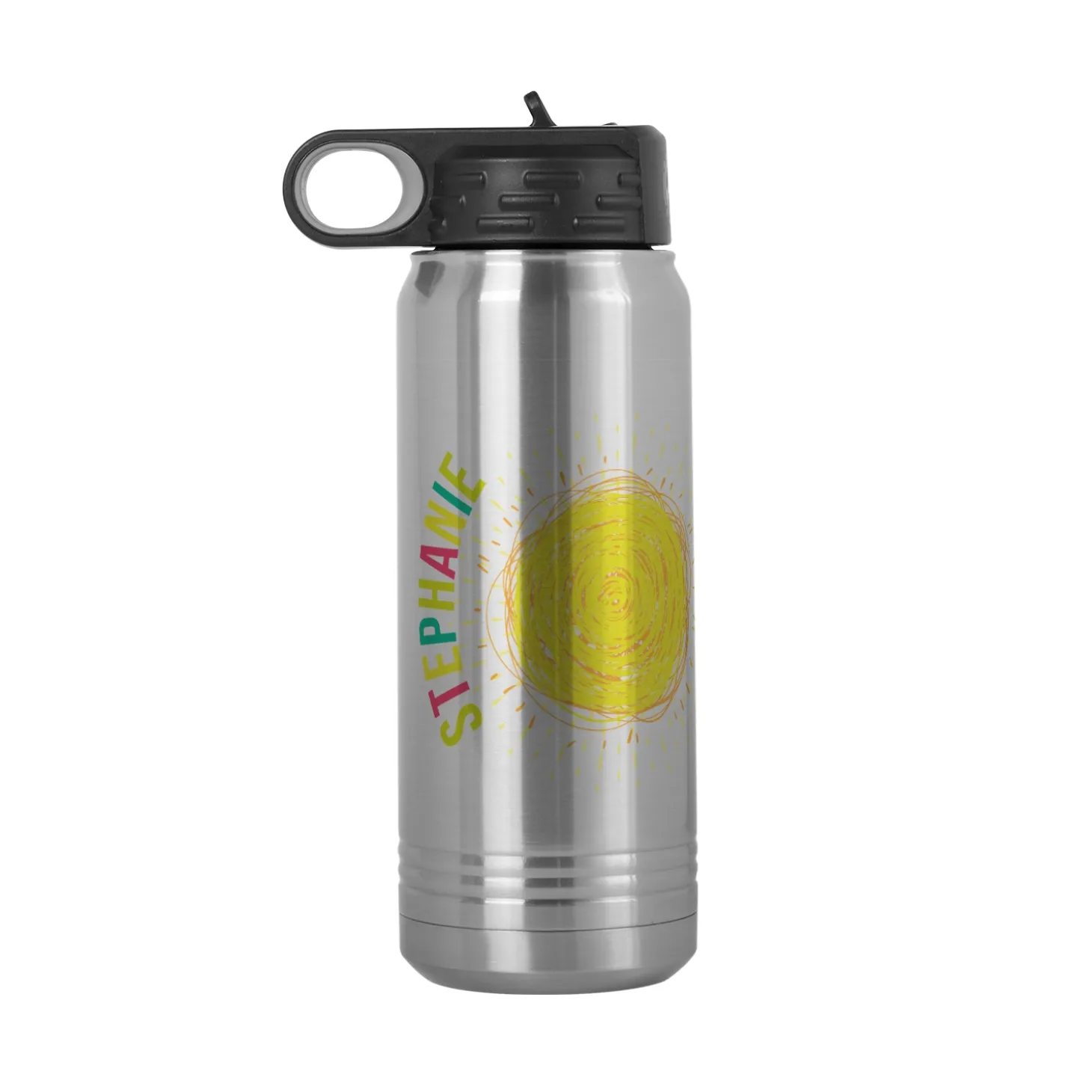 Happy Vibes Stainless Steel Water Bottle
