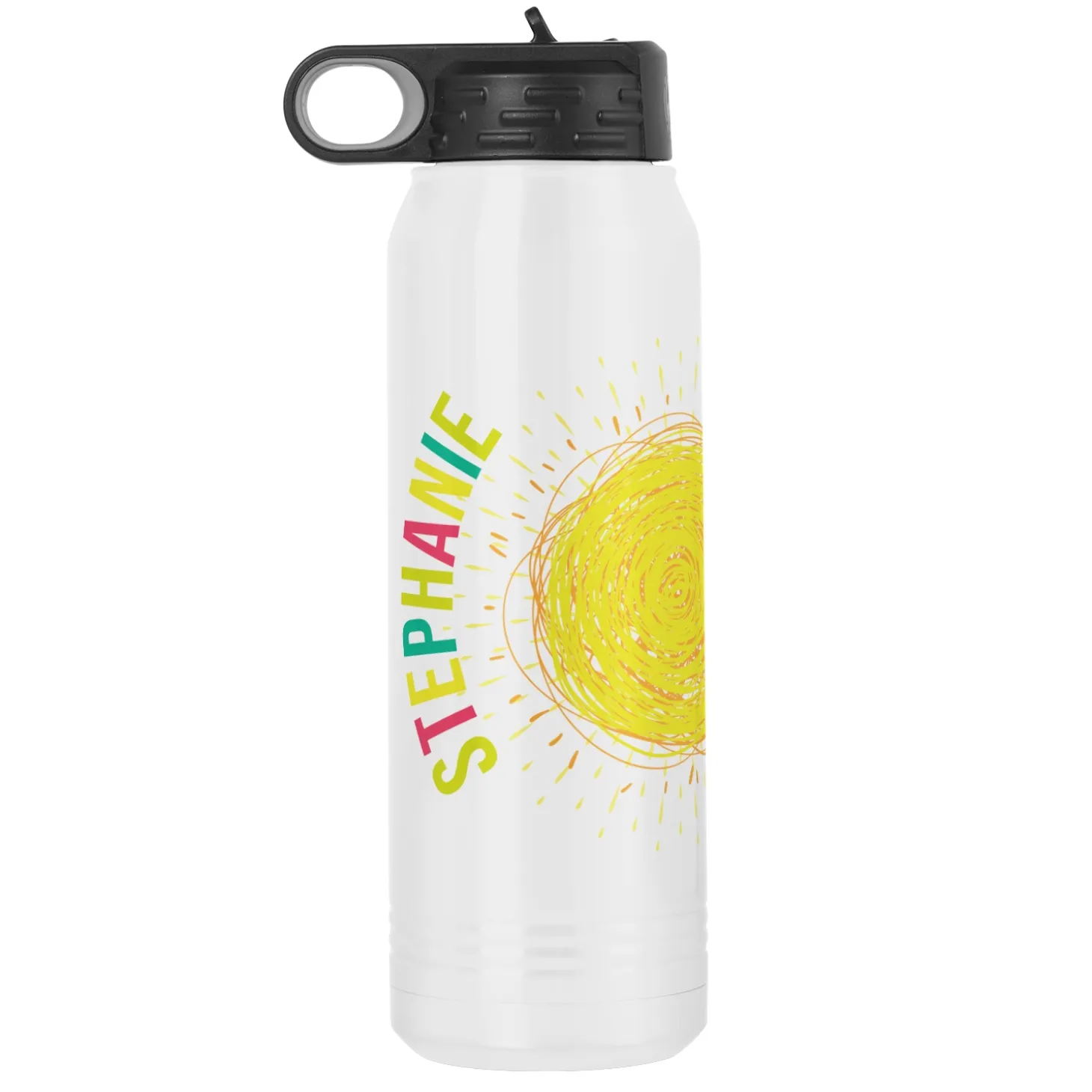 Happy Vibes Stainless Steel Water Bottle