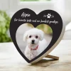 Hardest Goodbye Pet Photo Wood Heart