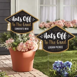 Hat's Off! Graduation Cap Yard Sign